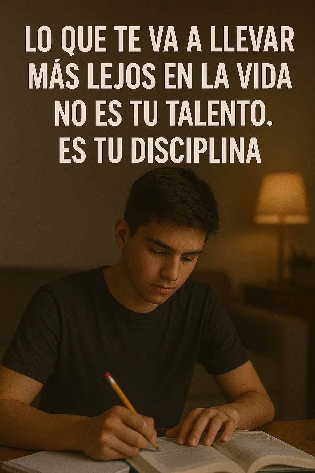 Disciplina escolar: el verdadero camino al éxito Joven estudiante subiendo escalones simbólicos que representan buenos hábitos como la disciplina