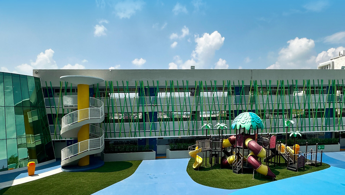 Instalaciones del Campus Lomas Verdes de Colegio Copán, sede de la Primaria bilingüe, al servicio de familias de Lomas Verdes, Satélite y Zona Esmeralda