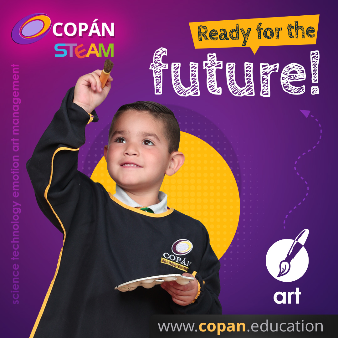 Alumno de Kínder Copán en laboratorio de arte — Ready for the Future, Colegio Copán Atizapán