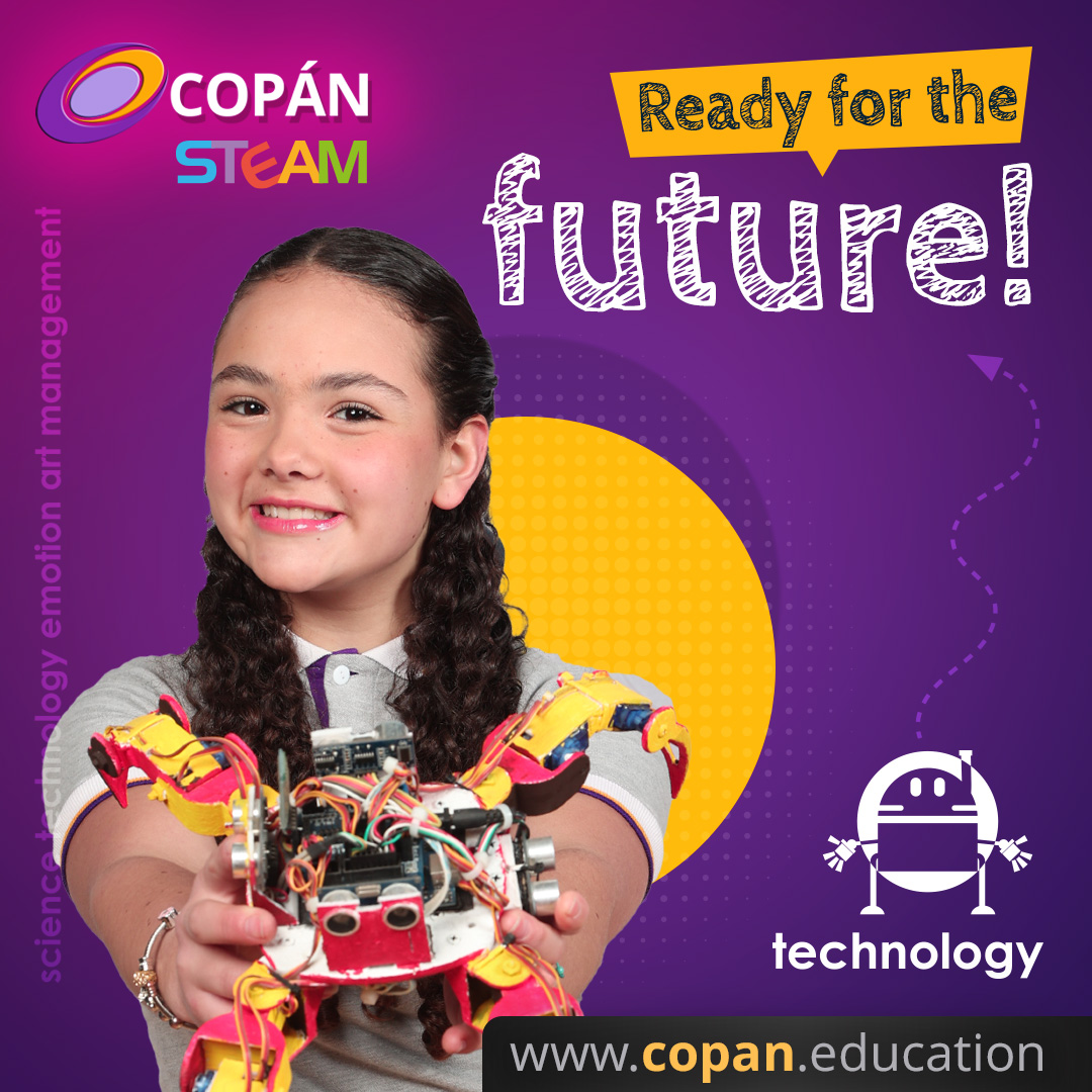 Alumna de Secundaria Copán con robot creado en laboratorio de tecnología — Ready for the Future
